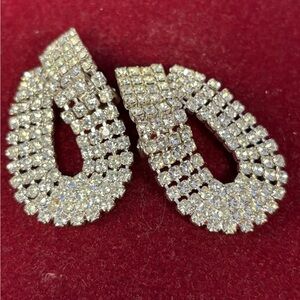 Elegant Hollywood vintage rhinestone Earrings